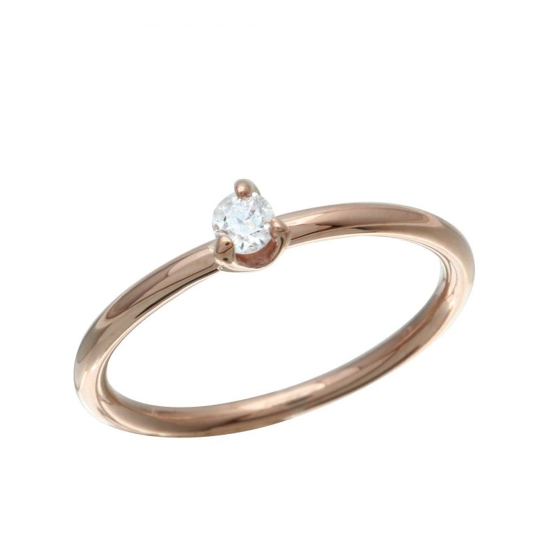 Single Diamond Midi Ring