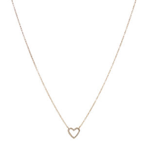 Open Heart Yellow Gold Necklace