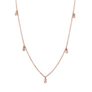 Tiny Diamond Dangle Necklace