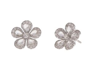 Diamond Flower Studs