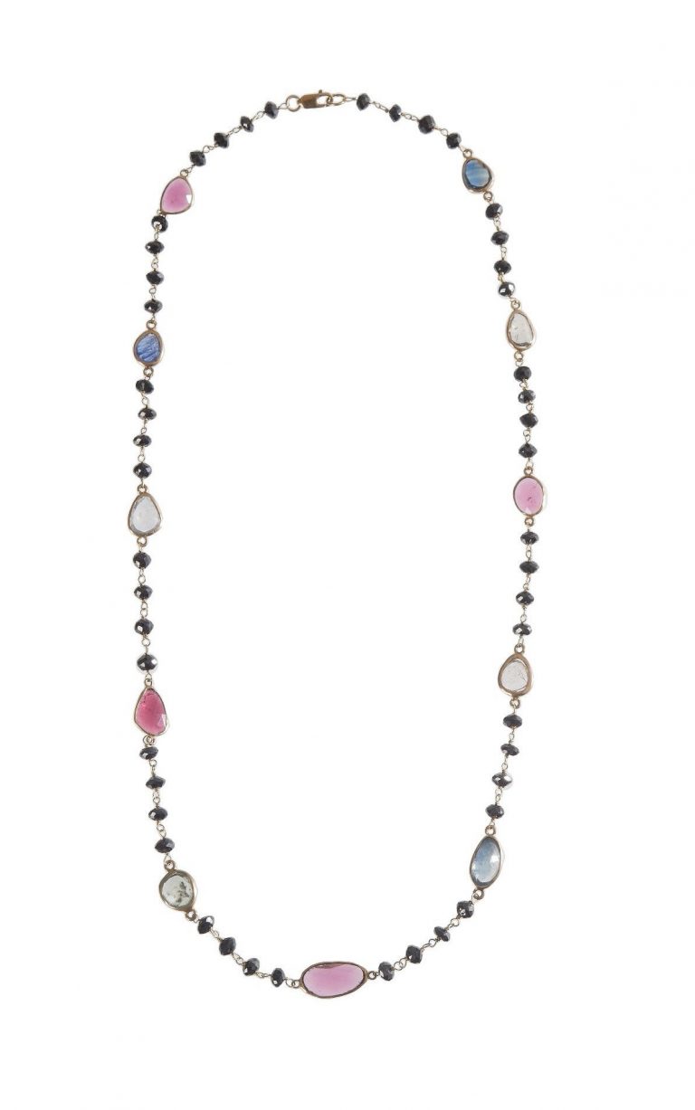 Black Diamond & Multi Tourmaline Necklace