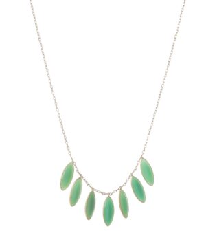 Mint Chrysophrase Marquis Fringe Necklace