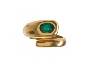 Emerald Snake Ring