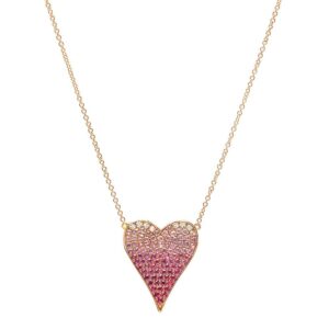 Pink Ombre Heart Necklace