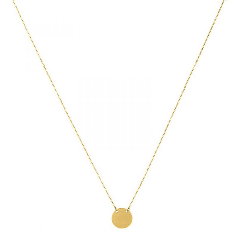 Simple Round Disc Necklace