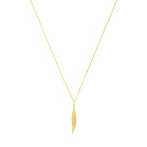 Gold Leaf & Diamond Necklace