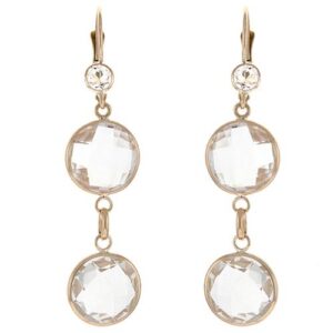 Double Crystal Quartz Drop Earrings