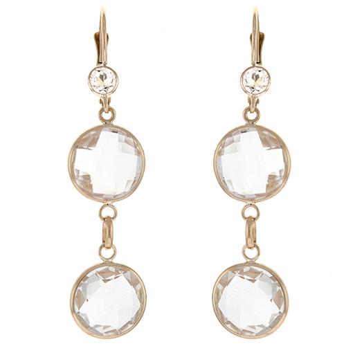 Double Crystal Quartz Drop Earrings