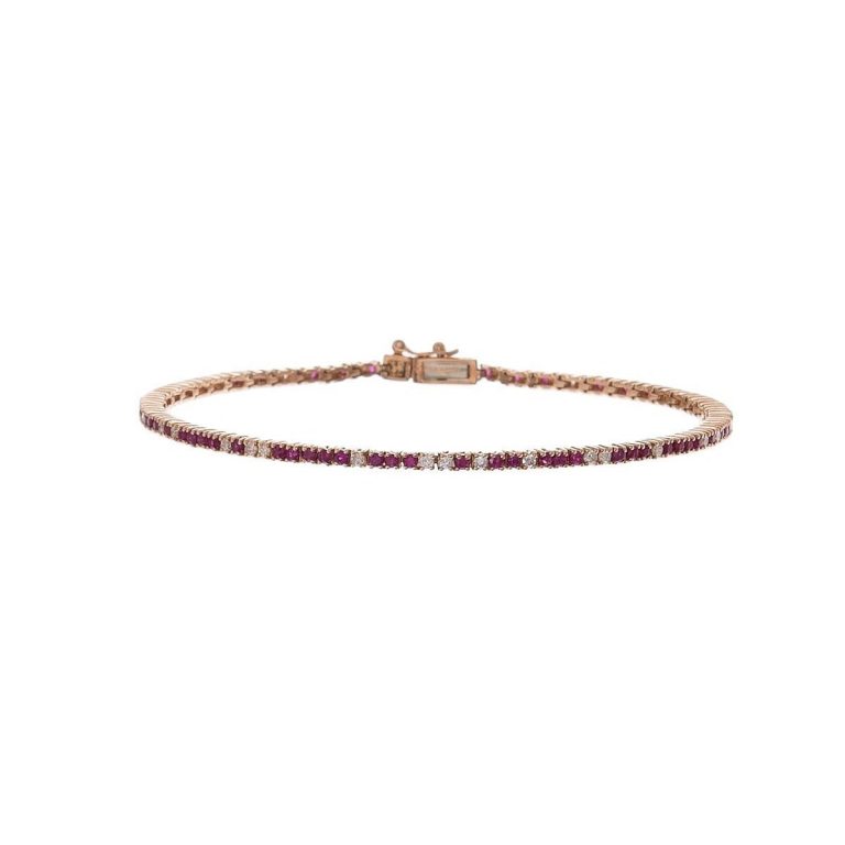 Ruby and Diamond Tennis Bracelet