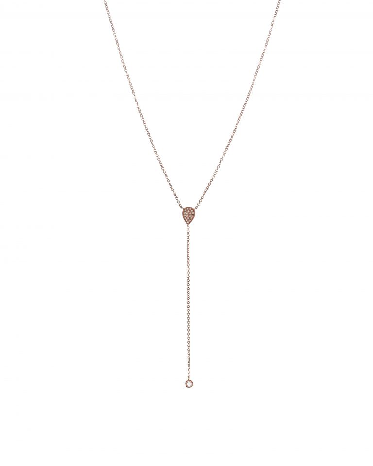 Pave Teardrop Lariat