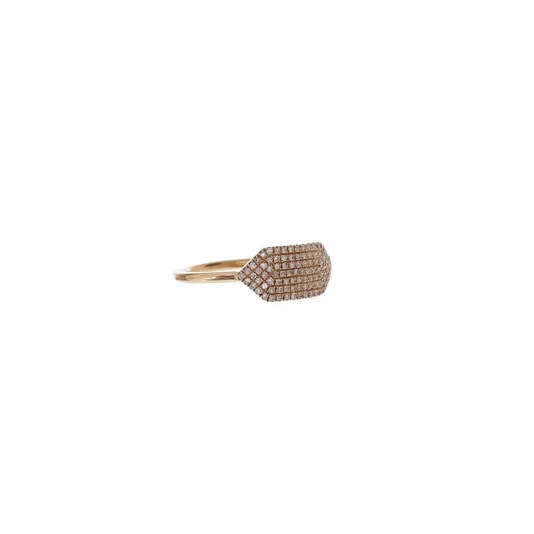 Pave Diamond Shield Ring