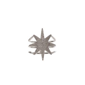 Pave Diamond Starburst Ring