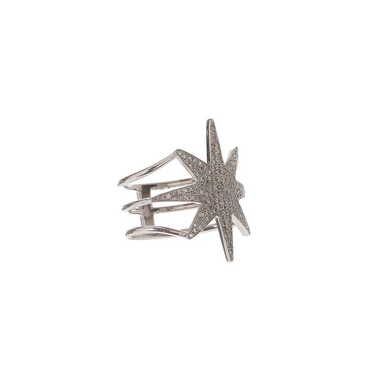 Pave Diamond Starburst Ring