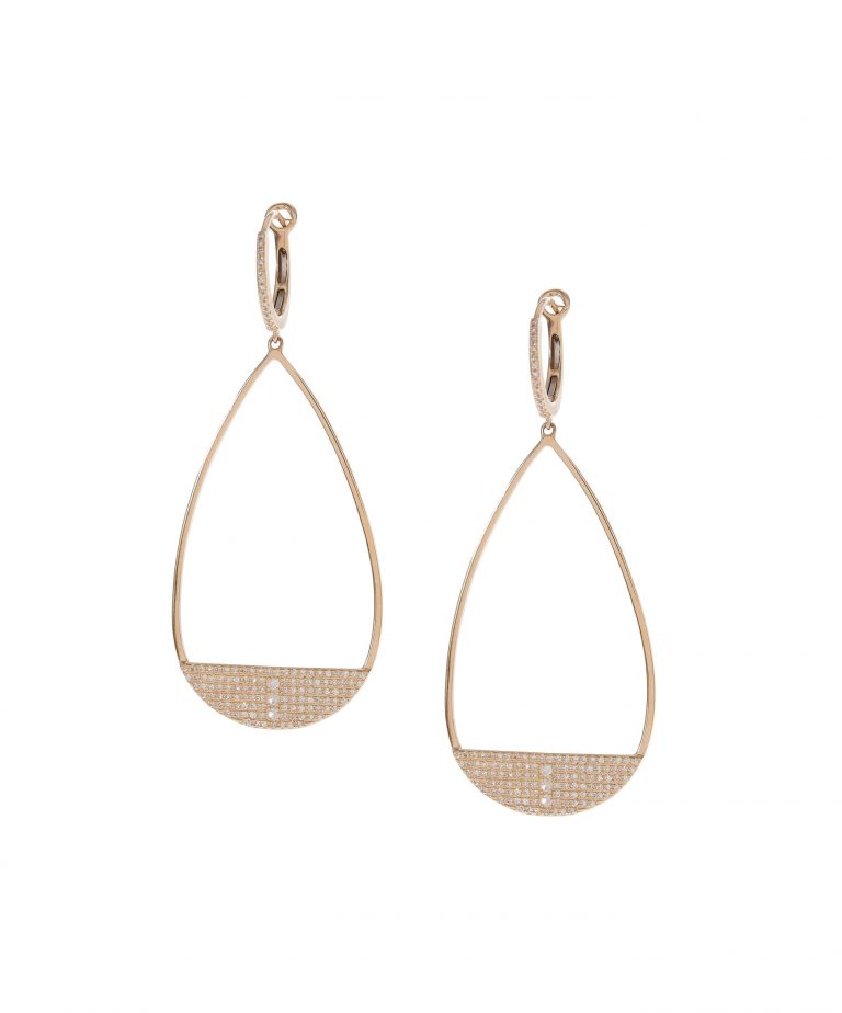 Teardrop Cutout Sparkle Earrings