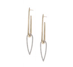 Inverted Open Teardrop Link Earrings