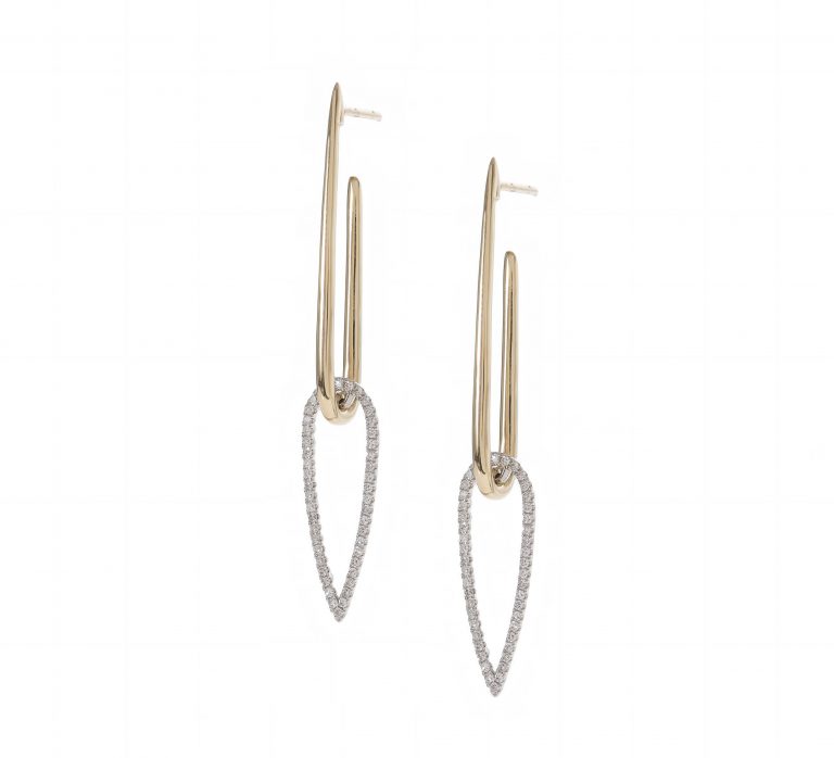 Inverted Open Teardrop Link Earrings