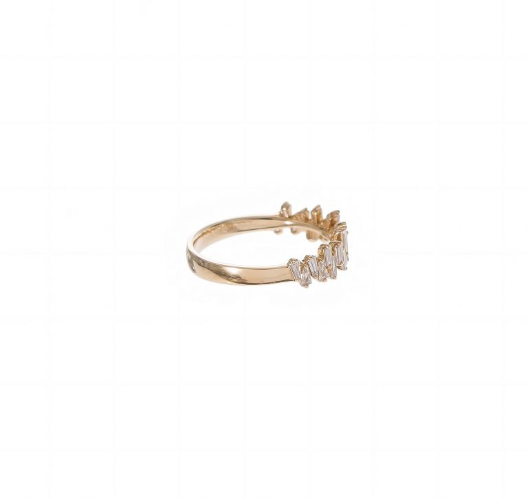 Staggered Baguette Diamond Ring