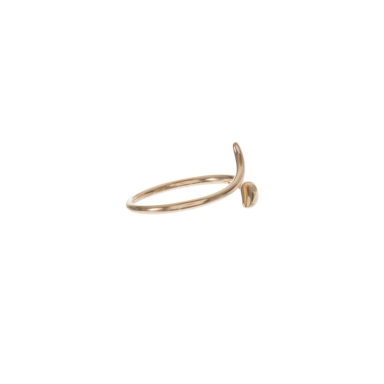 Gold & Diamond Snake Ring