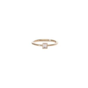 Baguette Diamond Solitaire Ring