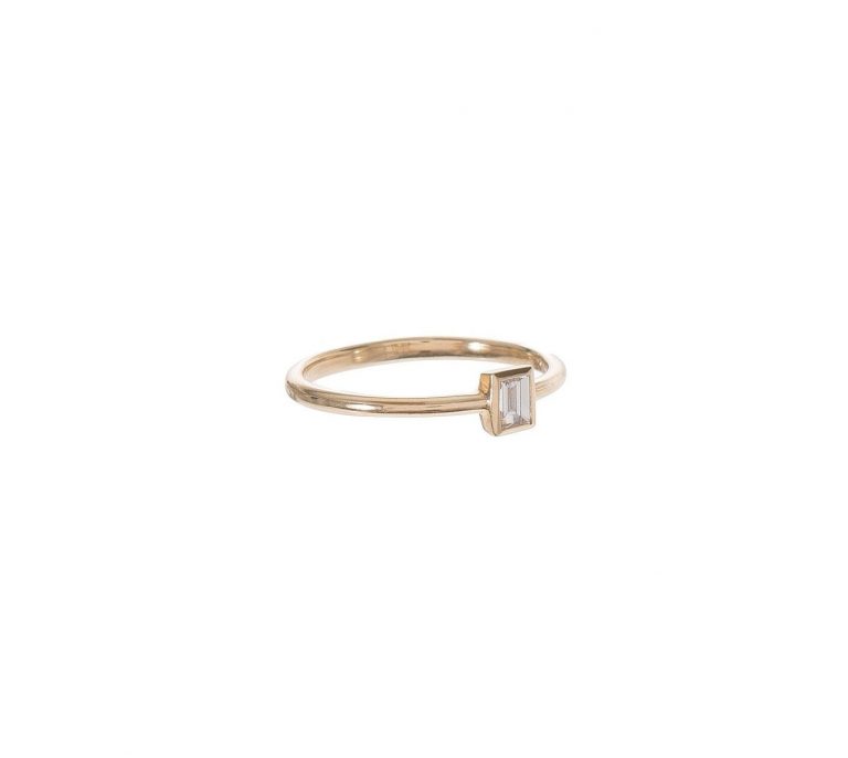 Baguette Diamond Solitaire Ring