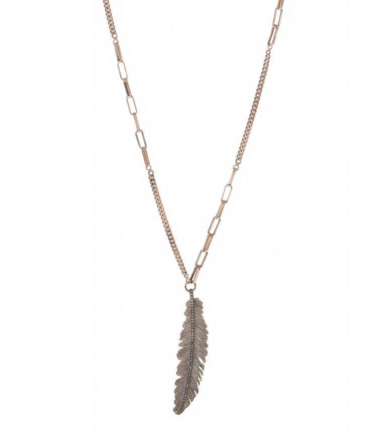 Buy Peacock Feather Diamond Necklace Online | CaratLane
