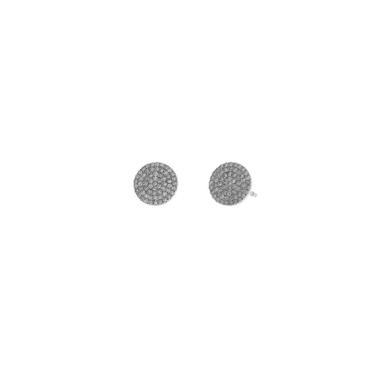 Small Pave Disc Studs