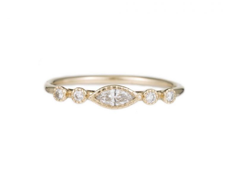 Marquis Diamond Dew Ring