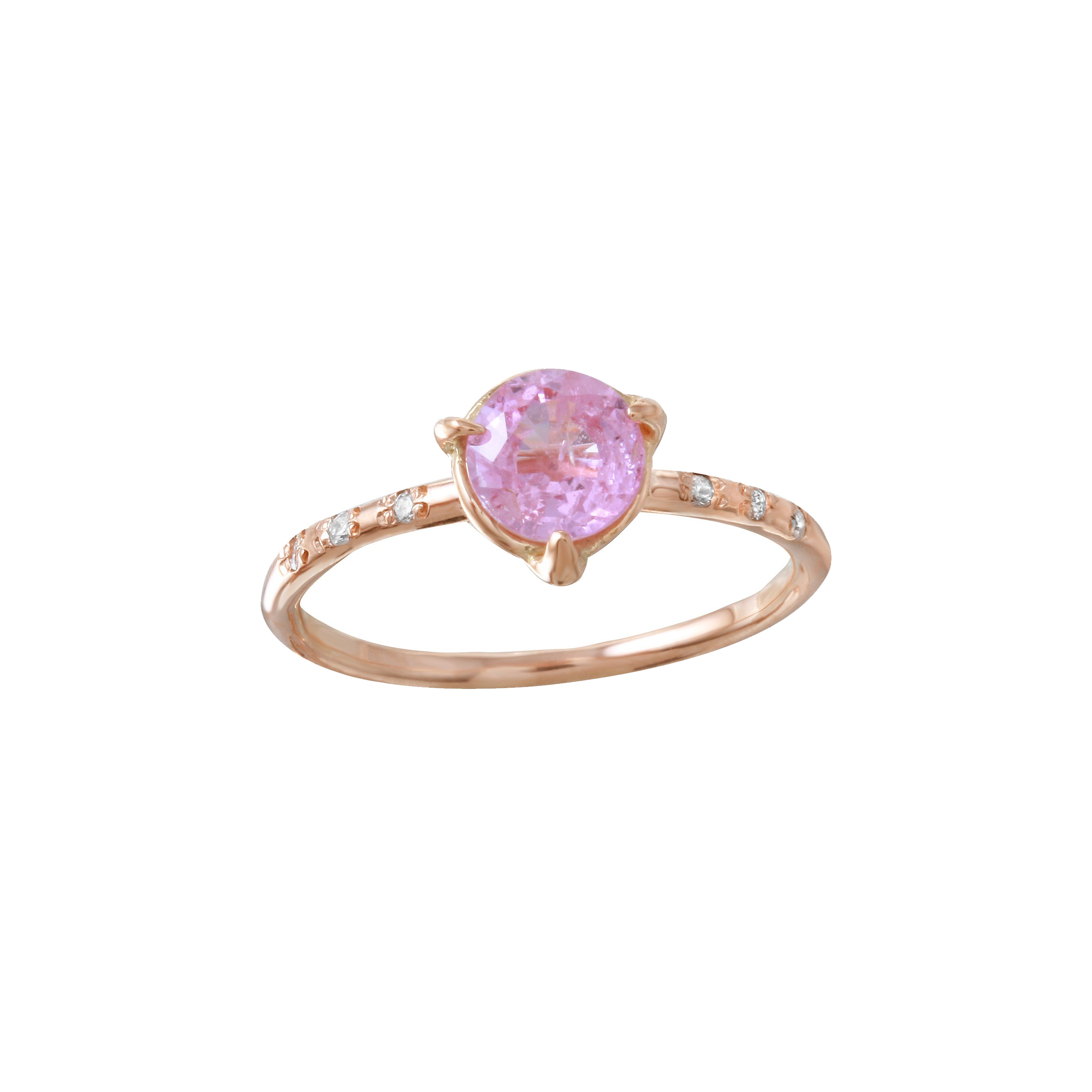 14k Rose Gold and Diamond shops Jaine K Ring Size 5