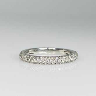 White Gold Pave Diamond Eternity Band