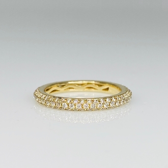 Yellow Gold Pave Diamond Eternity Band