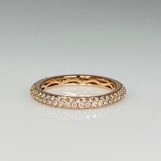 Rose Gold Pave Diamond Eternity Band