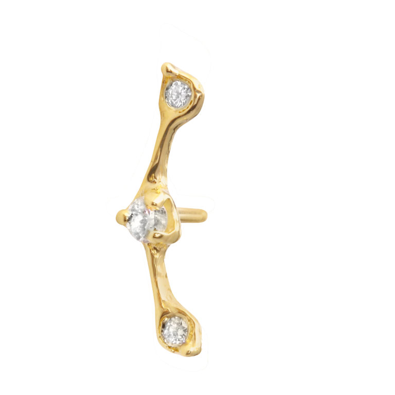 Triple Diamond Constellation Single Stud