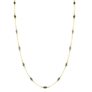 Marquis Blue Sapphire by the Yard Chain