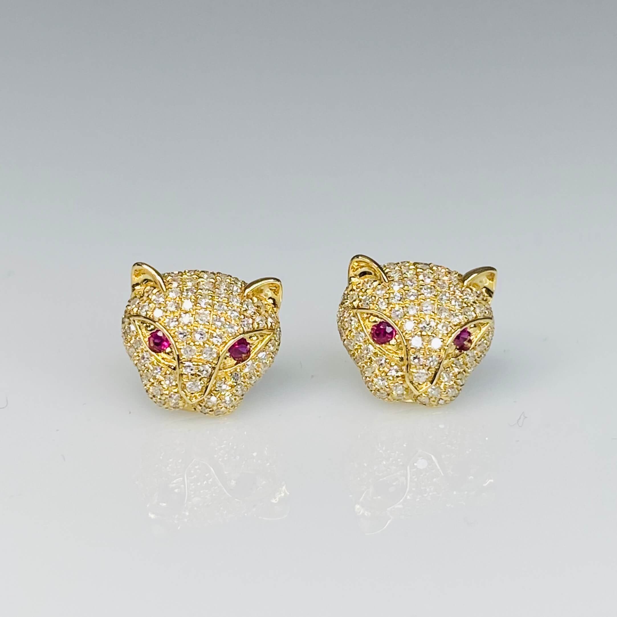 Large Panther Earrings