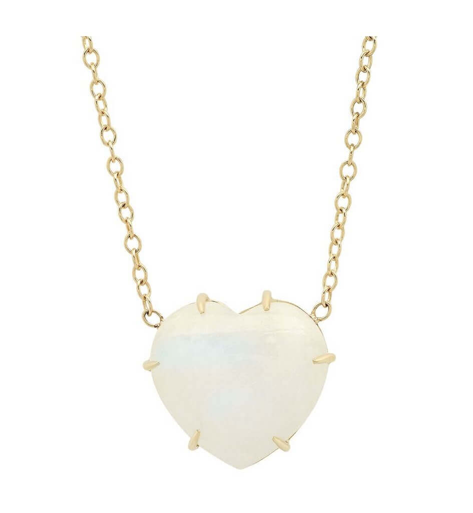 Rainbow Moonstone Heart Necklace