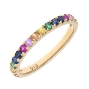 Rainbow Half Eternity Band - Moondance Collection