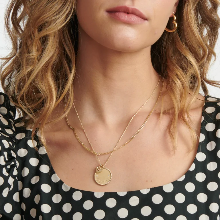 Ariel Gordon Imperial Disc Necklace on Model