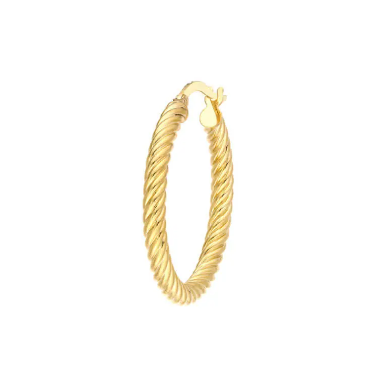 The Moondance Collection Yellow Gold Rope Twist Hoops