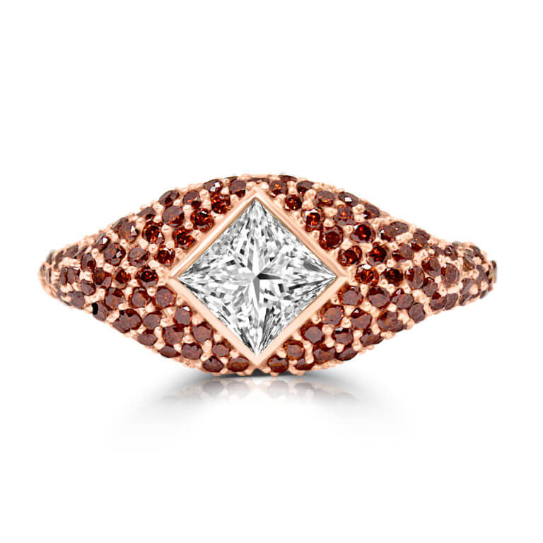 Vivaan Champagne Diamond Signet Ring