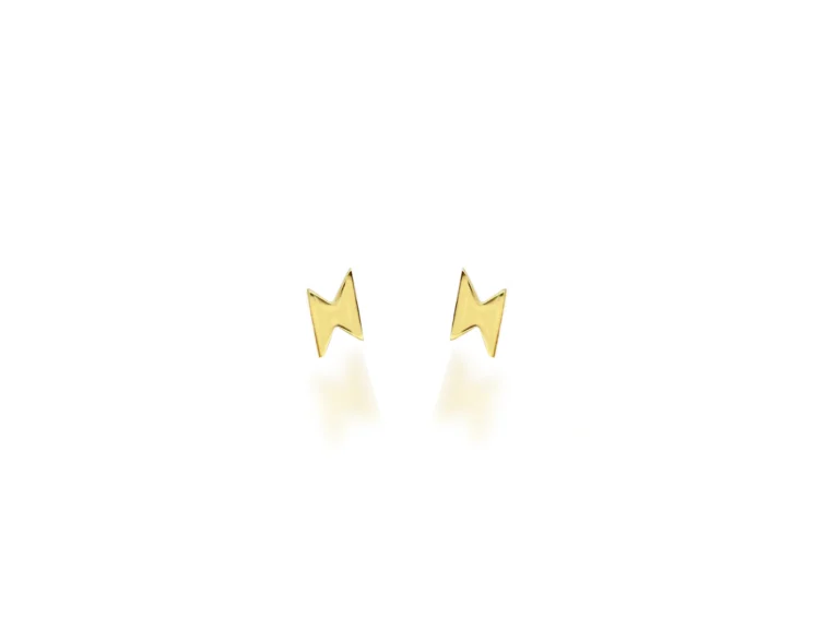 Mini Lightning Bolt Stud by Rachel Reid at Moondance Jewelry Gallery