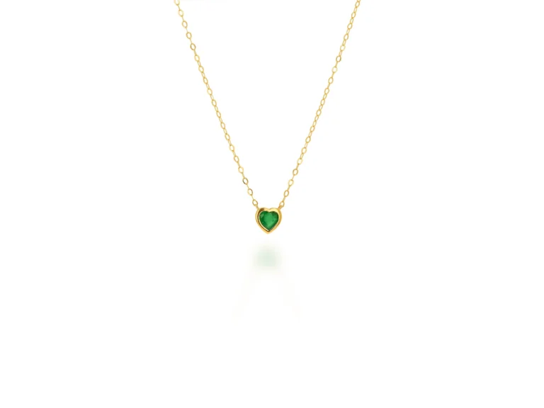 Emerald Heart Necklace by Rachel Reid at Moondance Jewelry Gallery