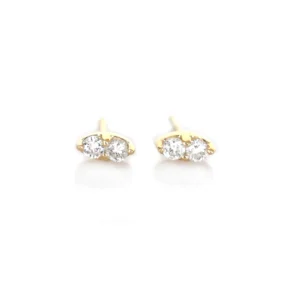 Diamond Pavillion Studs by La Kaiser at Moondance Jewelry Gallery