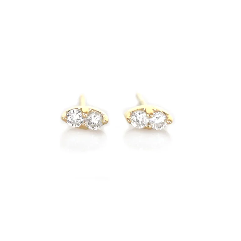 Diamond Pavillion Studs by La Kaiser at Moondance Jewelry Gallery