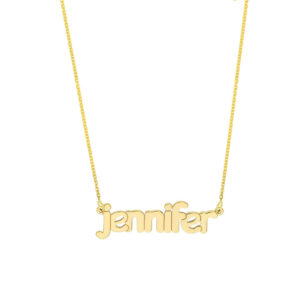 Bubble Name Plate Necklace