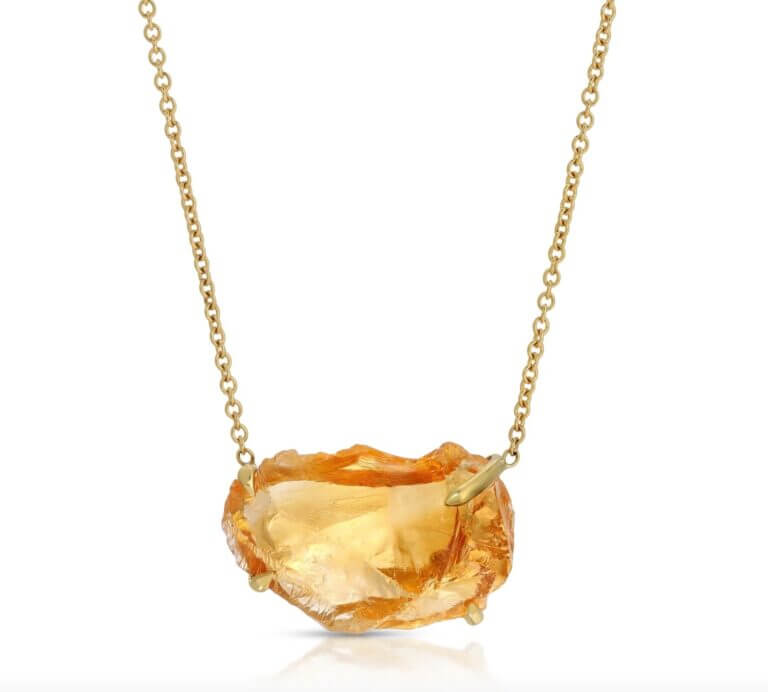 Zambian Citrine Stone Necklace