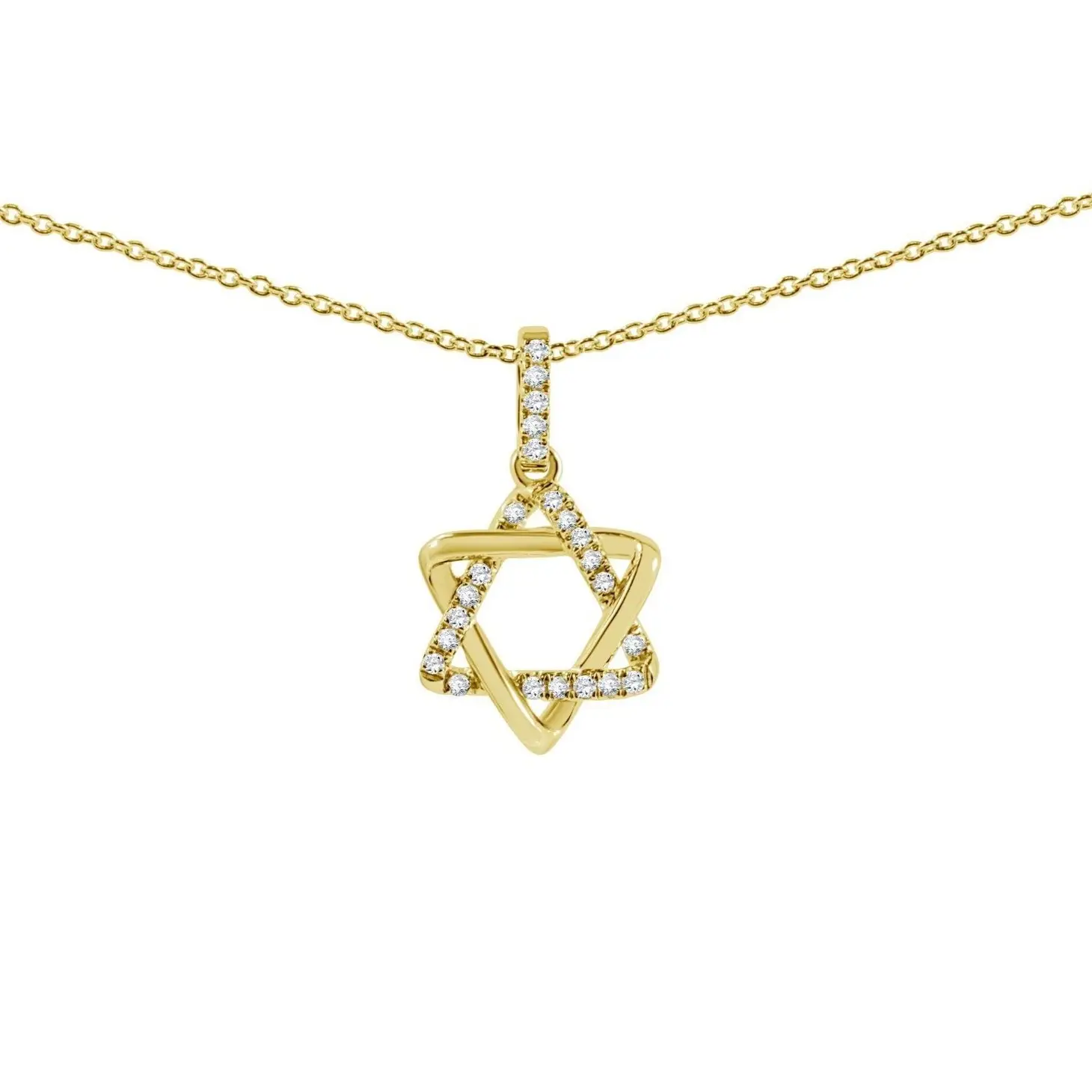 Gold jewish star necklace discount