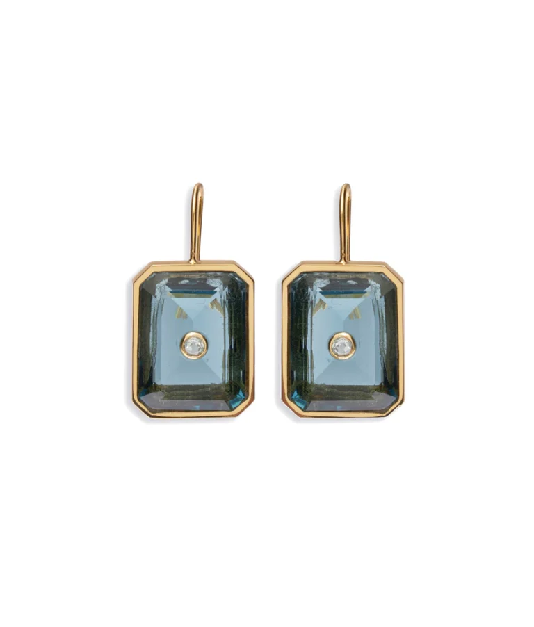 Lizzie Fortunato Tile Earrings in Denim