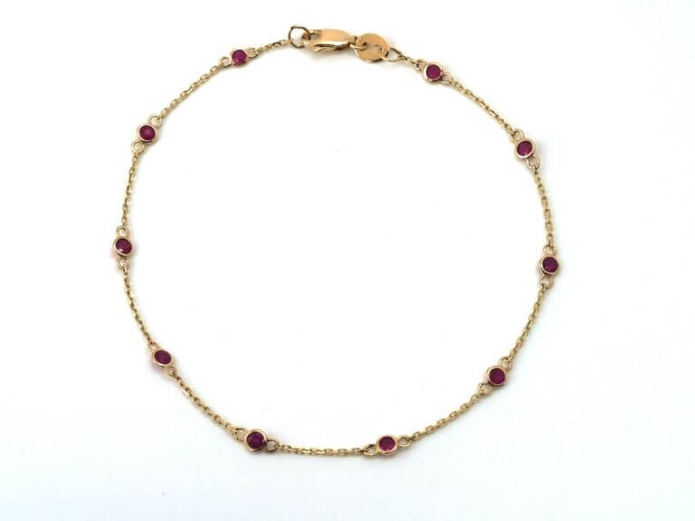 Ruby By the Yard Bracelet