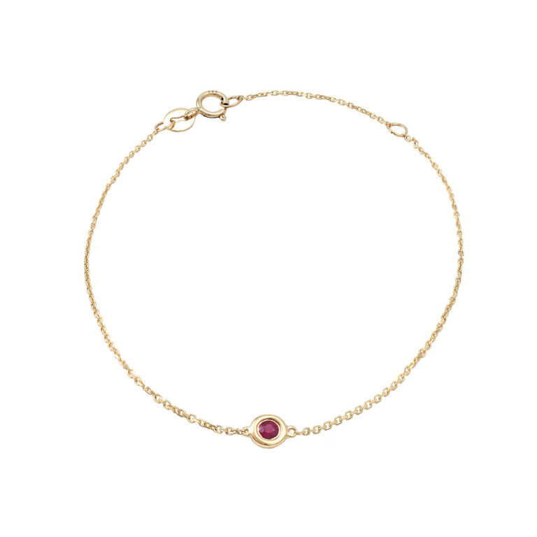 Single Ruby Bracelet