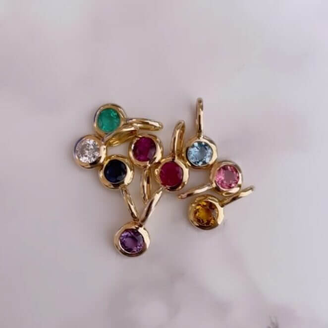 designer Rachel Reid Birthstone Charms - Available at Moondance Jewelry Gallery